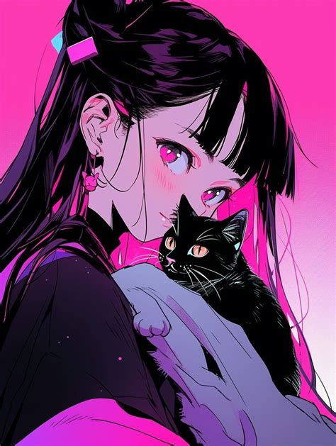 Icons Twitter Pink Vibes Cyberpunk Art Manga Covers Digital Art