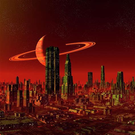 Alien City Photograph By Mehau Kulykscience Photo Library Fine Art