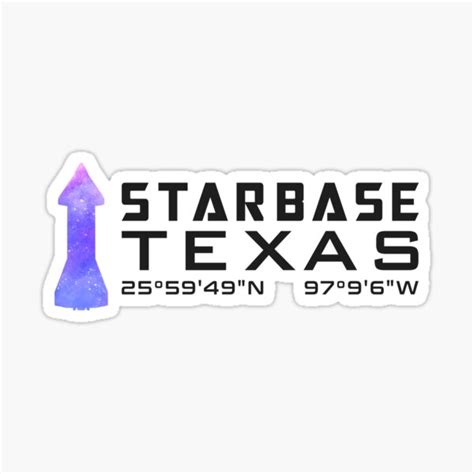 Starbase Texas Boca Chica Spacex Sticker For Sale By Jaoafallas