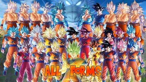 All Goku Transformations Dragon Ball Xenoverse 2 Mods Youtube