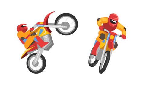 960 Salto De Motocross Ilustraciones Gráficos Vectoriales Libres De