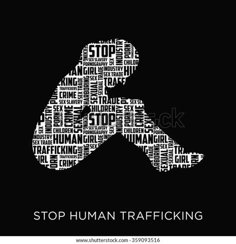 Human Trafficking Vector Template Stock Vector Royalty Free 359093516 Shutterstock