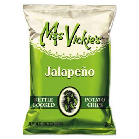 Miss Vickies Kettle Cooked Jalapeno Potato Chips 1375 Oz Bag 64