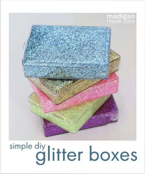 Cover The Inside Of Small Clear Boxes With Glitter Uding Mod Podge