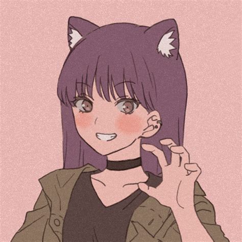 Picrew Avatar Good Girl Template Purple Hair Cat Girl Character