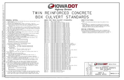 Pdf Twin Reinforced Concrete Box Culvert Standards · Box Culvert