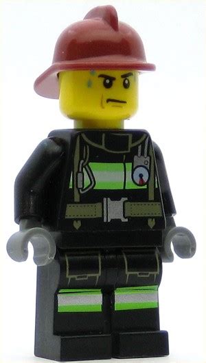 Lego Town Minifigure Fire Reflective Stripes With Utility Belt