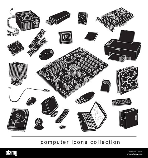 Components Of Cpu Stock Vector Images Alamy