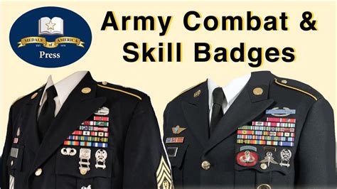 Army Combat Skill And Marksmanship Badges With Uniform Examples Cib Eib Cmb Emd Eod Abn