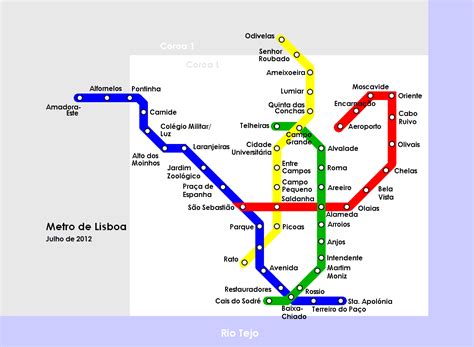 Red De Metro De Lisboa Portugal