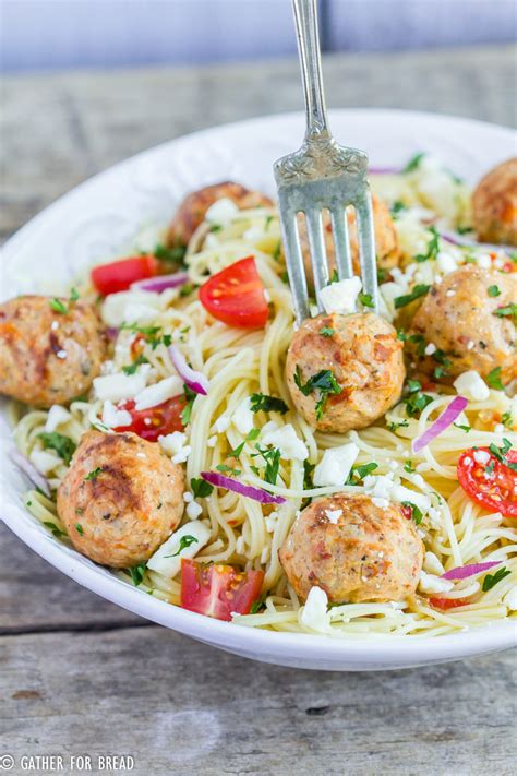 Keep cooking until browned and cooked on all sides, but still. Angel Hair Pasta with Chicken Meatballs - Gather for Bread