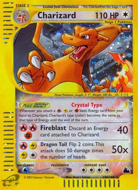 Charizard 146144 Skyridge Secret Rare Crystal Pokémon Card Etsy