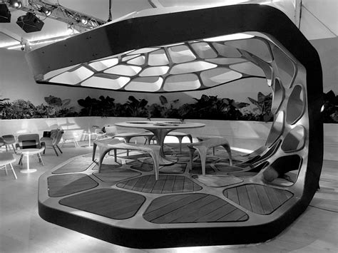 Zaha Hadid Reveals Bold Shell Like Dining Pavilion At Design Miami