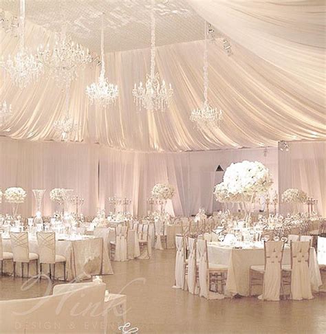 We converted the space with draping and carpet. Love the ceilings and the multiple chandelier. | Wedding ...