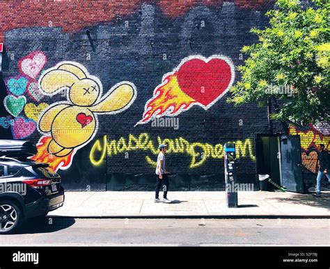 Street Art Graffiti In Lower East Side New York ‘chase Your Dream