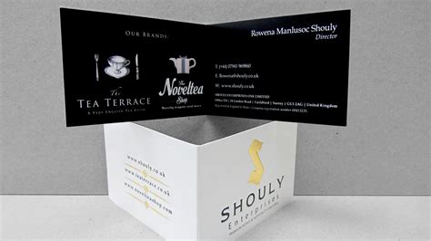 Since there are 4 panels instead of the standard 2, you can utilize the inside panels by. Shouly Enterprises Folded Business Card - Freestyle Print ...