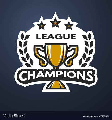 The official home of europe's premier club competition on facebook. Champions League Sports logo Royalty Free Vector Image