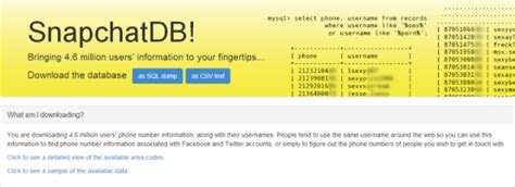 Live snapchat customer service is available 24 hours a day seven days a week. Greyhats expose 4.5 million Snapchat phone numbers using ...