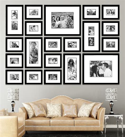 Buy Black Synthetic 77 x 1 x 54 Inch Group 20 Wall Collage Photo Frame by Elegant Arts and ...