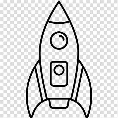 Black Lineart Drawing Of A Spaceship Transparent Background Png Clipart