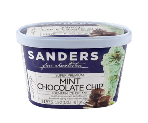 Sanders Mint Chocolate Chip Ice Cream 48 Fl Oz Kroger