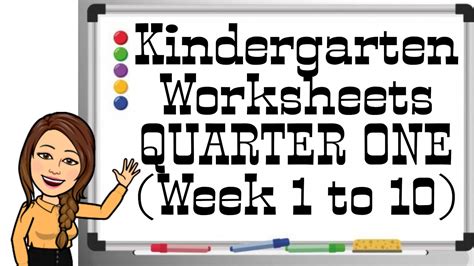 Kindergarten Worksheets Melc Based Quarter 1 Week 1 To 10
