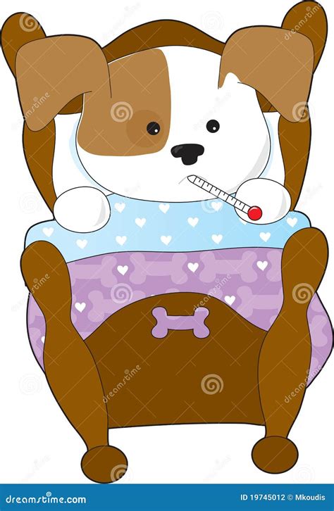 Cute Puppy Sick Stock Vector Illustration Of Puppy Comforter 19745012