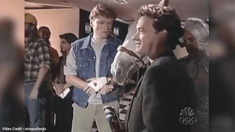 Conan Obrien And Tom Hanks 1989 Roldschoolcool