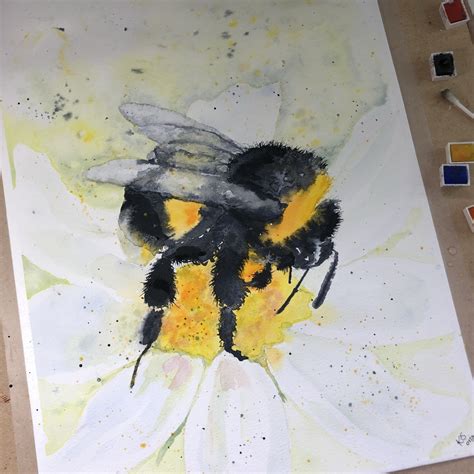 Bumble Bee Painting Tutorial How To Sell Prints Online