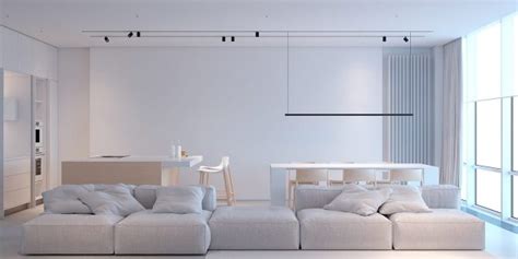 white minimalist living room interior design ideas