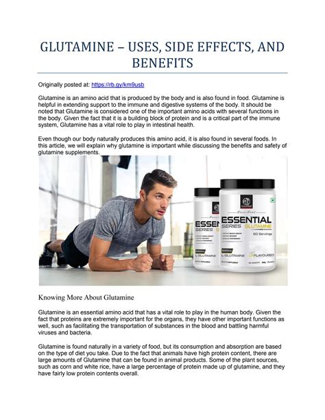 Glutamine Uses Side Effects And Benefits By Muscle Trail Issuu