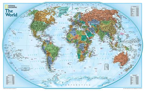 National Geographic World Explorer Map Laminated