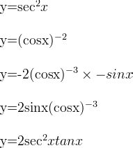 I have tried so many methods but i always seem to get it wrong, please help! How do you calculate derivative of sec^2 x ? - The Student ...