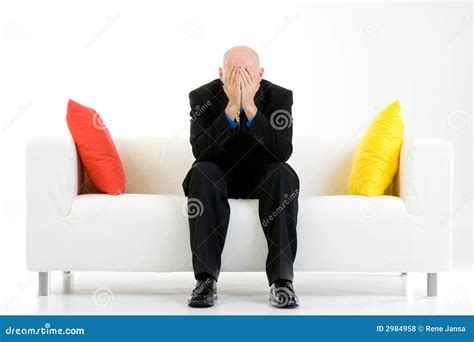 Stressed Businessman In Suit Stock Photo Image Of Business Adult