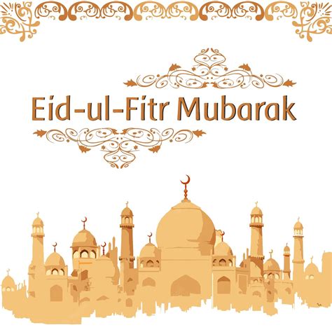 Premium Vector Eid Alfitr Illustration Vector Outline Eid Mubarak