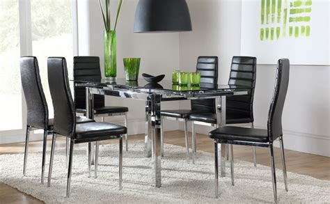 Shop wayfair.ca for all the best glass kitchen & dining room table sets. Space & Lunar Black Glass & Chrome Extending Dining Set ...