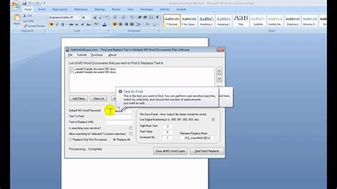 It would then move down to the second cell with a hyperlink content of aa2 and replace all aa2 text within the document with the hyperlinked aa2 value etc. How to find and replace text in multiple Microsoft Word ...