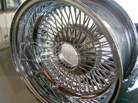 3 All Chrome 14x7 72 Spoke Dayton Wire Wheels For Sale Stamped 225a