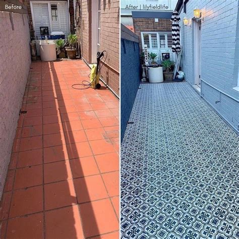 How To Paint Outdoor Patio Affordable Santa Ana Tile Stencil In 2021