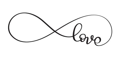 Love Word In The Sign Of Infinity Vector Calligraphy And Lettering Eps10 Download Free