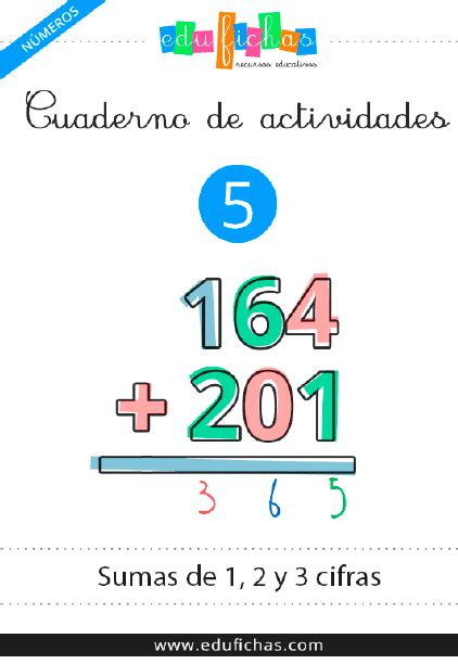 Cuadernillo De Sumas Y Restas Cifras Problemas