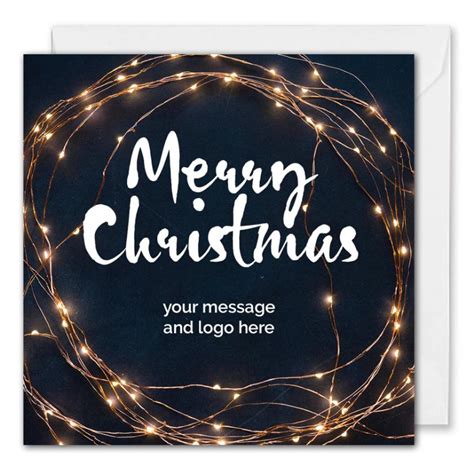 Business Christmas Card Custom Logo Client Christmas Card Greetd