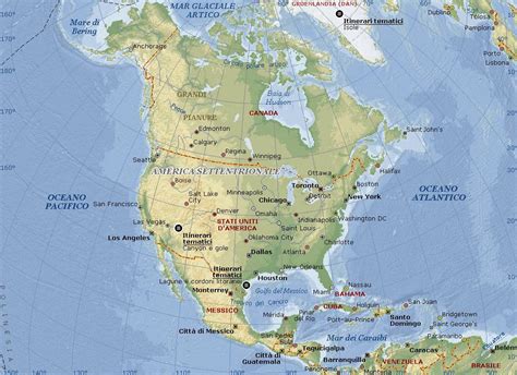 Mappa Fisica Di America America Mappa Fisica America Del Nord America