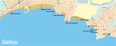Salou Beaches Map