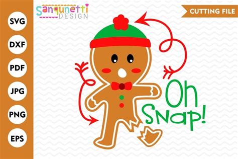 Oh Snap Gingerbread Man SVG, Gingerbread svg, Winter svg (119122