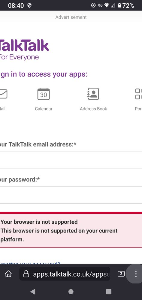 Supported Browser Talktalk Help And Support