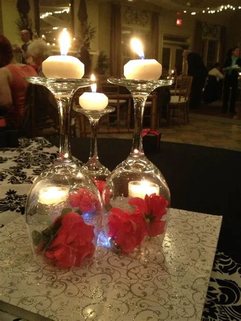 Pin By Barbara Sanders On Valentines Diy Wine Glass Centerpieces Glass Wedding Centerpieces