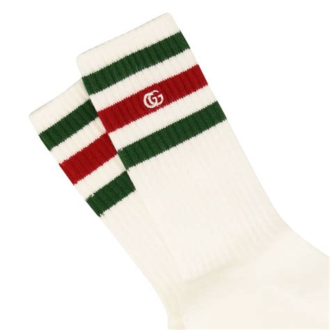 Gucci Terry Socks With Web And Logo Motif Socks Gucci Kids Green