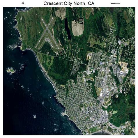 Aerial Photography Map Of Crescent City North Ca California