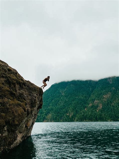 Cliff Jumping At Lake Cushman Loving Life Moore